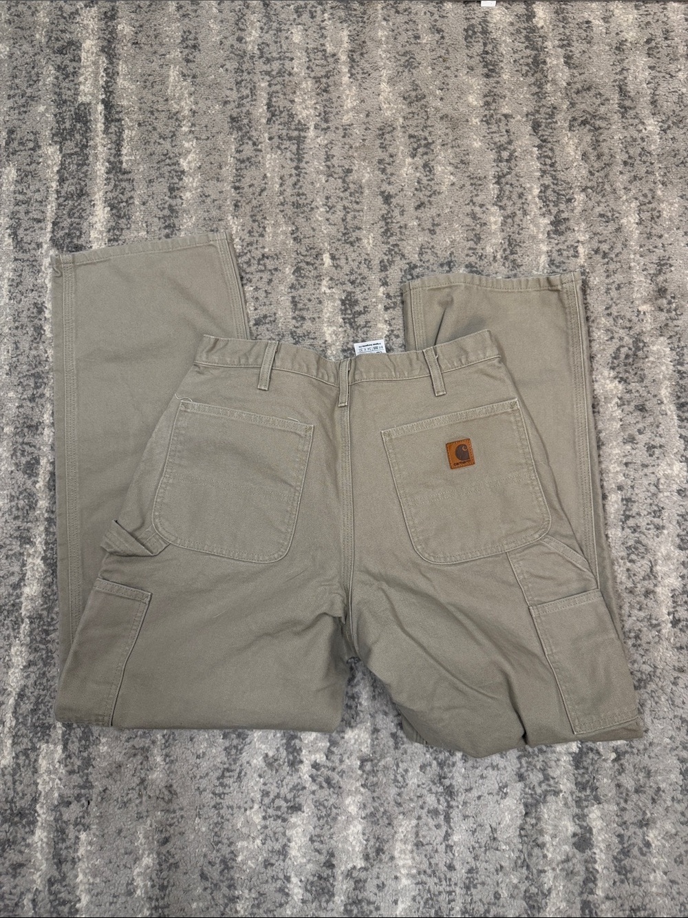 Carhartt Men's Tan Cargo Work Pants - Utility Carpenter Style